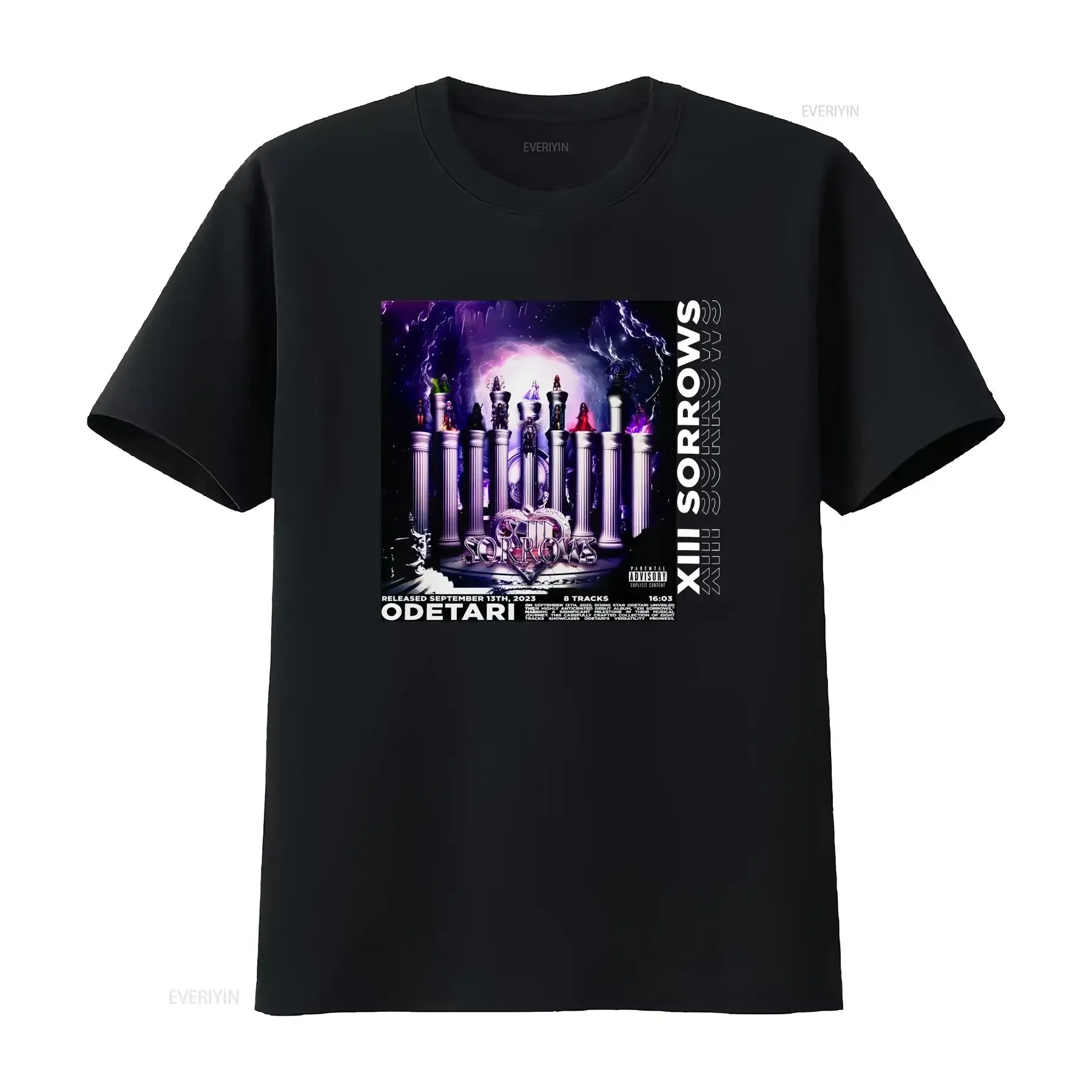 XIII troubles Album couverture t-shirt Odetari vintage lavé élégant étiré confortable doux haut tendance pour un usage quotidien