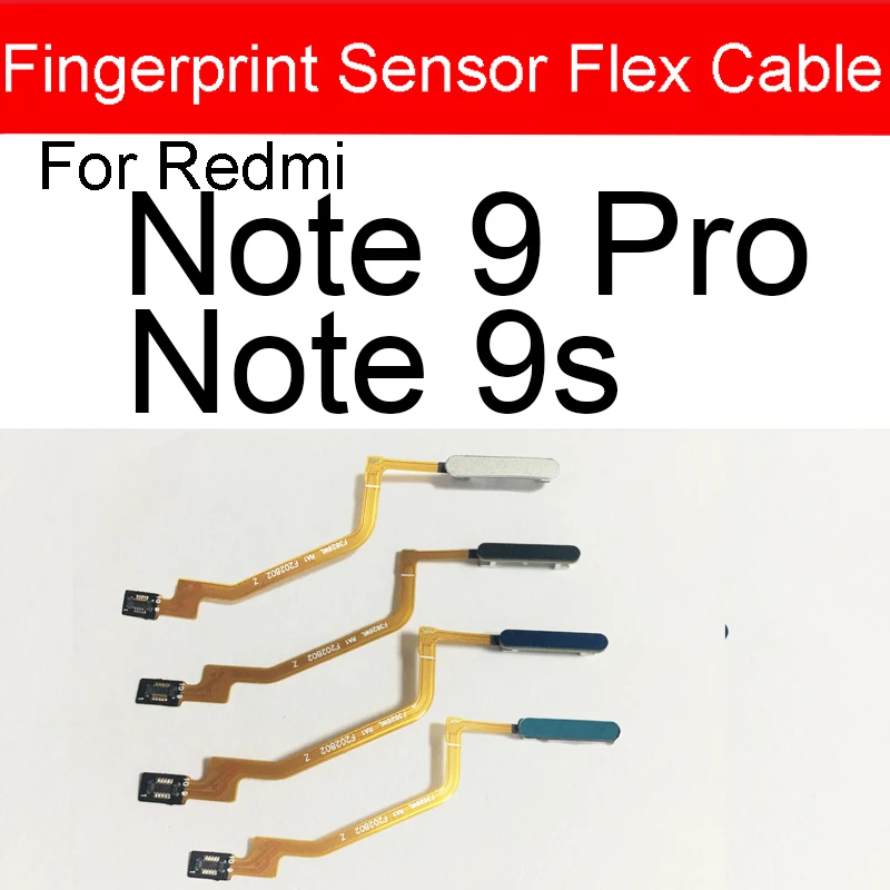 Home Button Flex Cable For Xiaomi Redmi Note 9 9S 9Pro Note 10 Pro 4G 5G Touch Sensor Fingerprint with Power Button Flex Ribbon