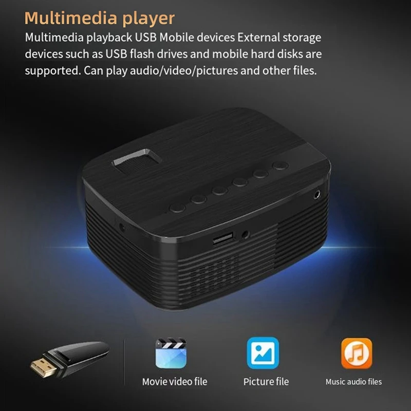 1920X1080p Projector T11 Multi-Functional Home Projector Mini Portable Same Screen Version Projector