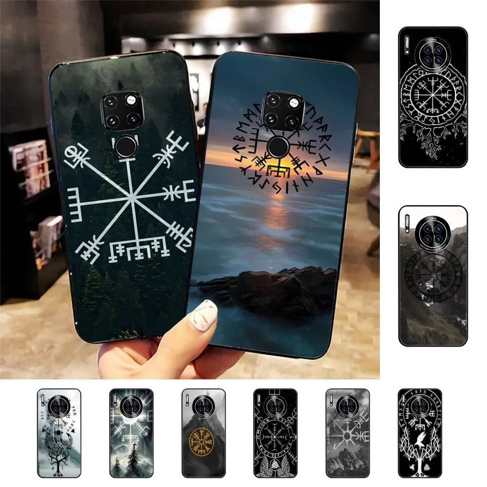 V-Viking Vegvisir Logo Phone Case For Huawei Mate 10 20 30 40 50 Lite Pro Nova 3 3i 5 6 SE 7 Pro 7SE