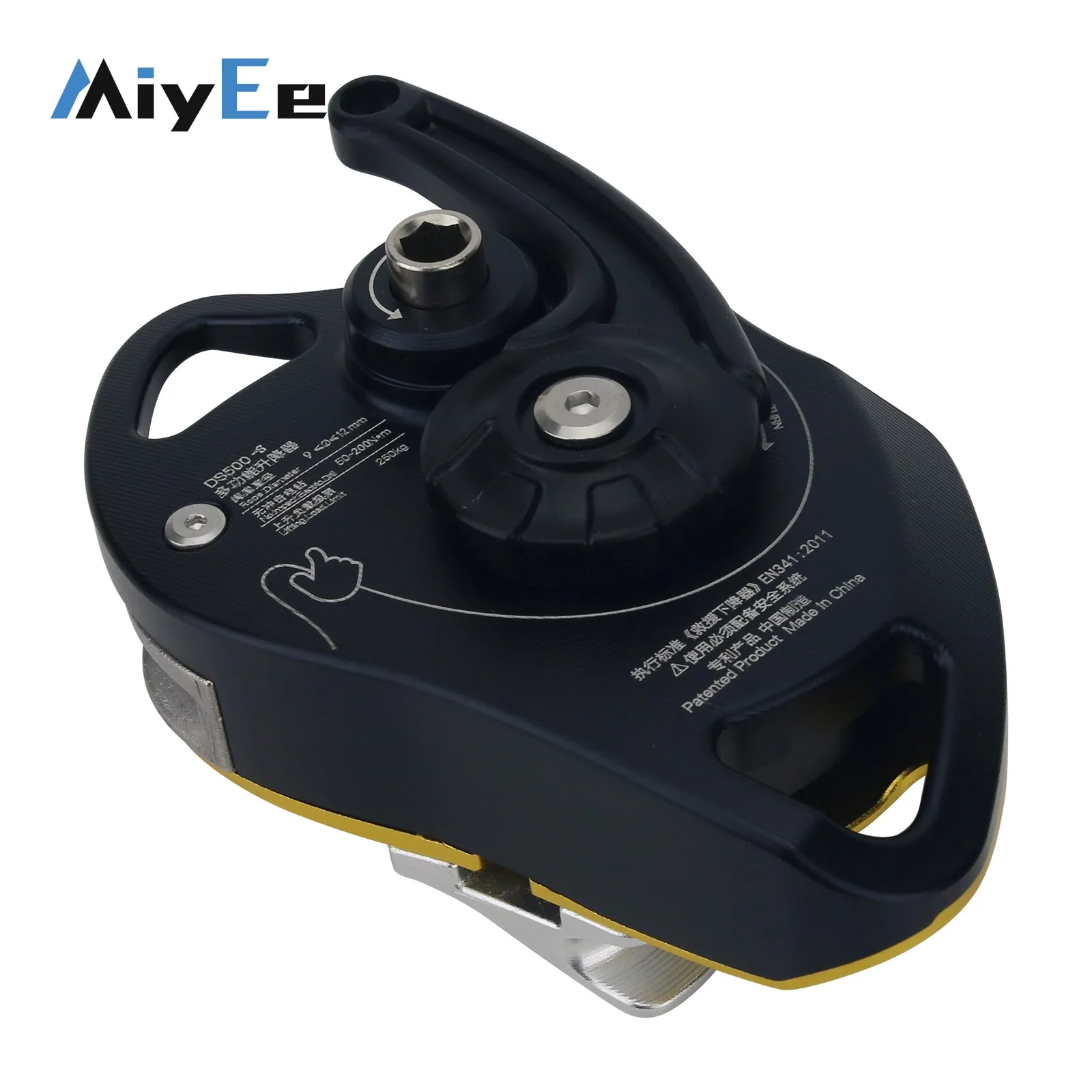 Miyee Red DS500 Multifunctional Portable Electric Ascender Lift Retarder 250KG Load Capacity Descender for 9-12mm Ropes Climbing