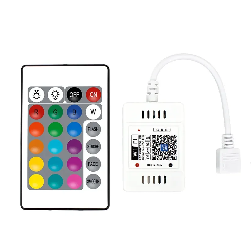 Wifi RGB LED Controller Magic Home 12V-24V 24Key telecomando uscita 1/2 per luci di striscia LED RGB