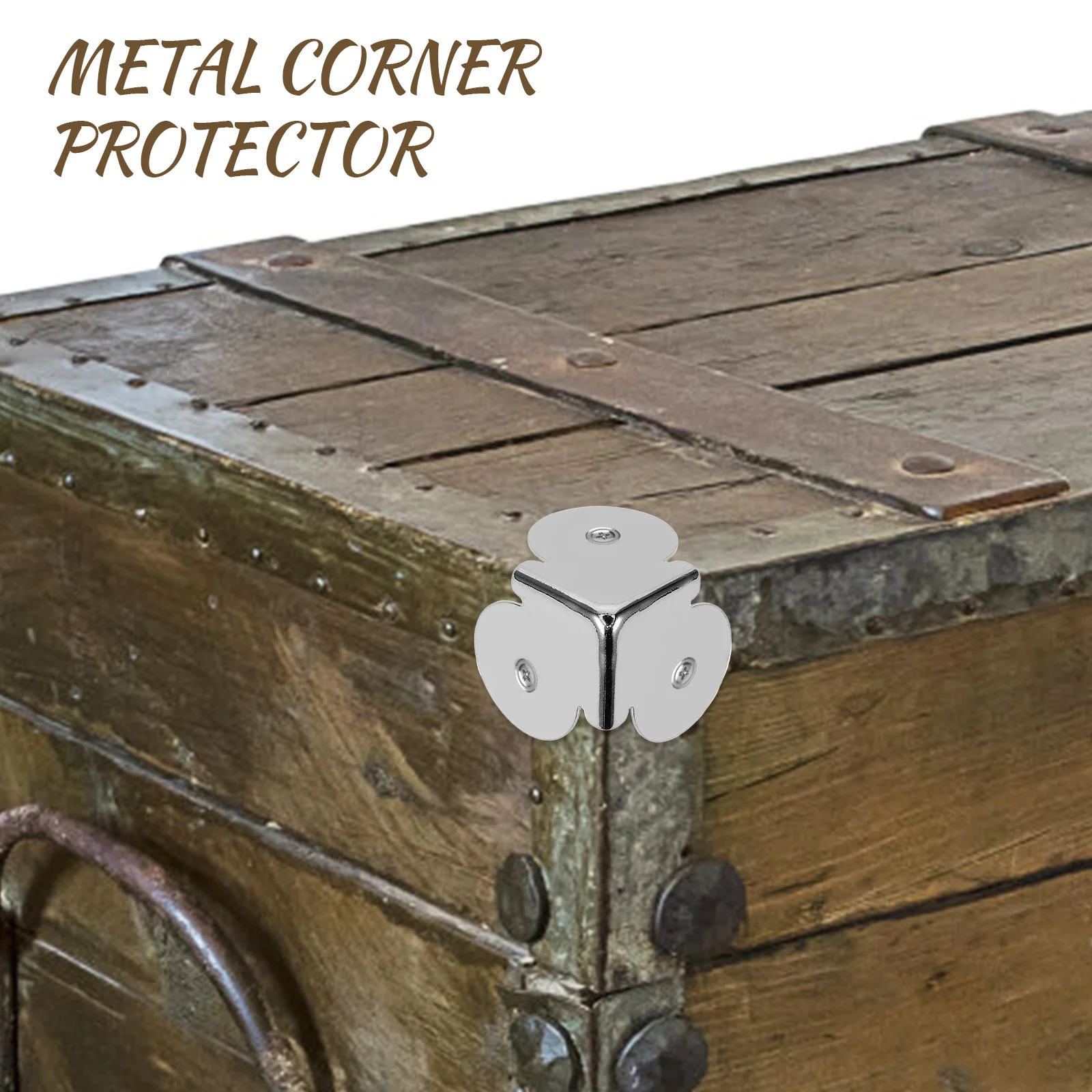 

10Pcs Box Corner Safety Guard Metal Protector Durable Corner Covers for Cabinet Speaker Boxes Cabinets Box Protectors