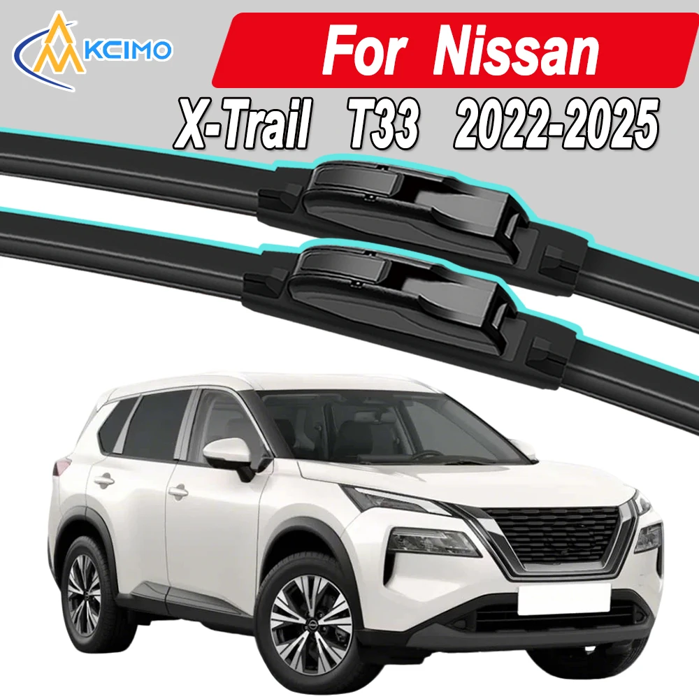 

Silicone Car Wiper Blades for Nissan X-Trail T33 2022-2025 - All Weather Silent Wiper Blades, Quick Release Clip
