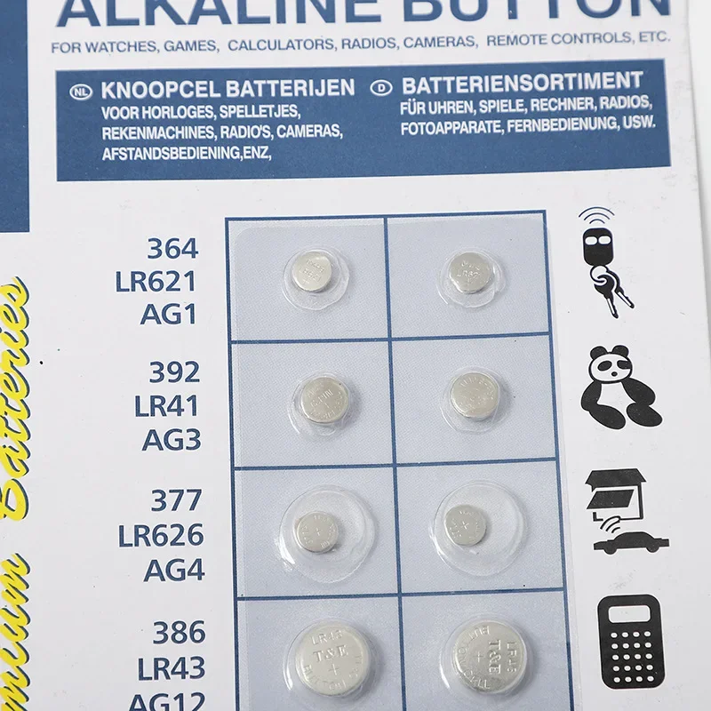 1.5V 10PCS lithium AG1 LR621 AG3 LR41 AG4 LR626 AG12 LR43 AG13 LR44 Button Batteries Cell Coin Watch Toys Remote Batter