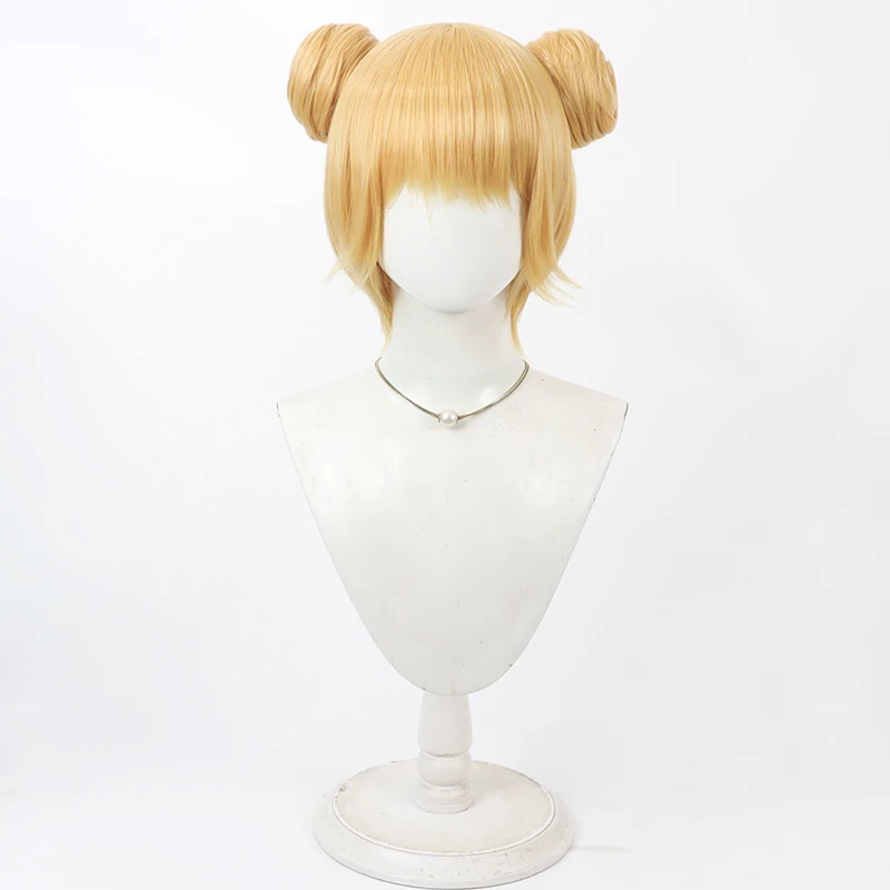 NIJISANJI Virtual YouTube Watson Amelia Parrucca Cosplay Halloween Party Prop Capelli sintetici Fibra resistente al calore + Protezione per parrucca