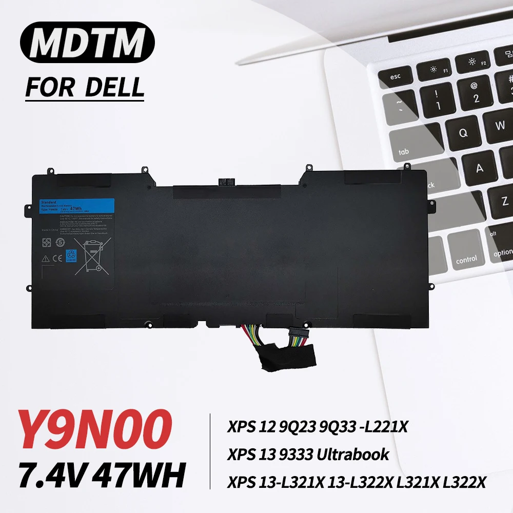 Y9N00 Battery for Dell XPS 12 XPS 13-l321x 13-l322x XPS L321x 489xn WV7G0 PKH18 6-Cell, NOT Compatible Dell XPS13 9333 C4K9V