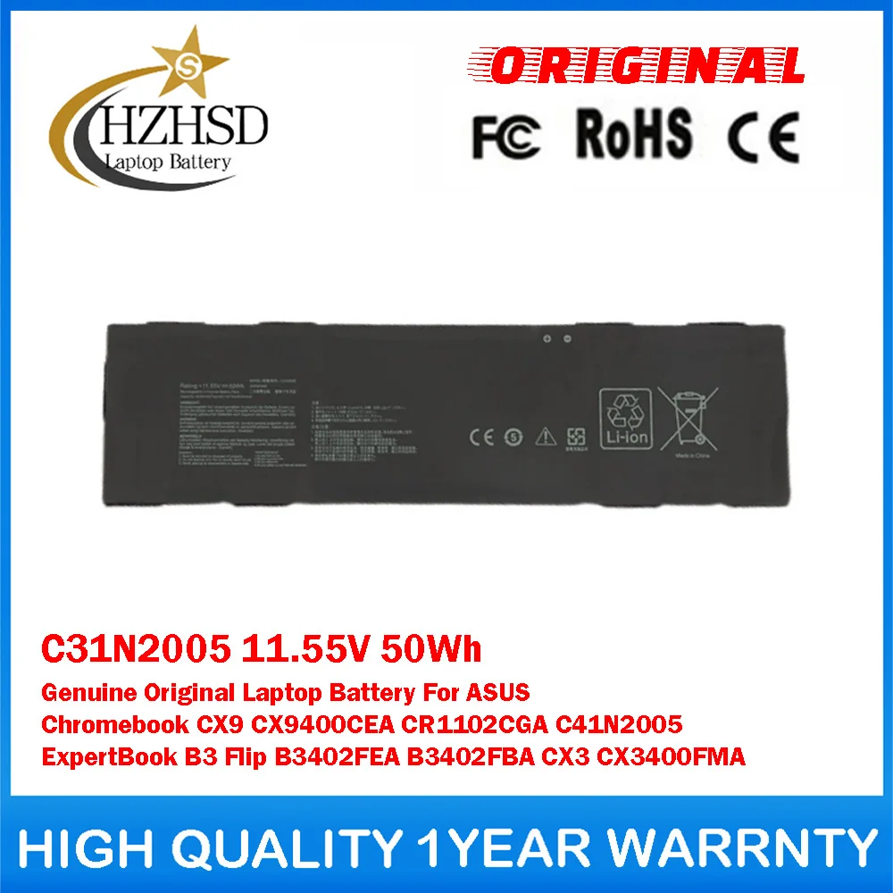 

C31N2005 11.55V 50Wh Genuine Original Laptop Battery For ASUS Chromebook CX9 CX9400CEA CR1102CGA ExpertBook B3 Flip B3402FEA