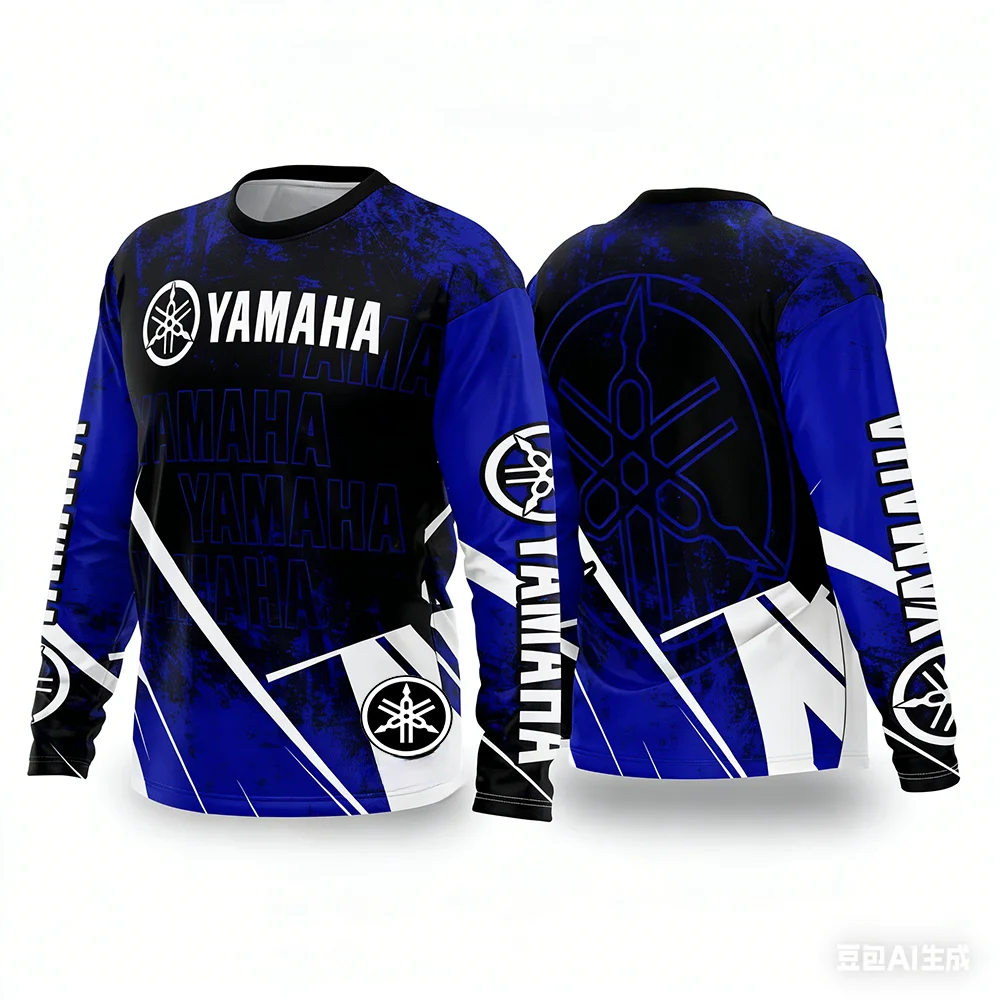 

Новый летний мотокостюм YAMAHA 2026 для мужчин: свободный, дышащий, быстросохнущий, для бездорожья, гоночный, с длинным рукавом, спортивная футболка