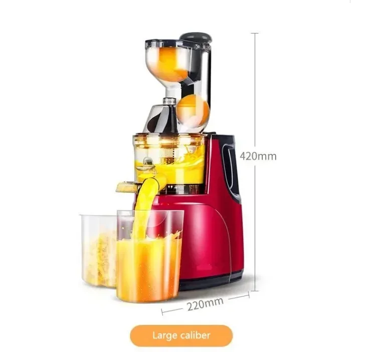 Y526-2 Big Mouth Cold Press Commercial Juicer Electric Household Sugarcane Juicer Extractor Multifunctional Slow