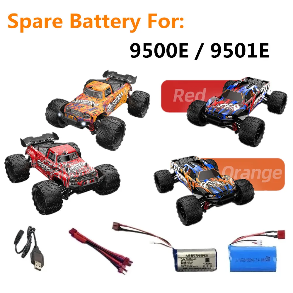 9500E Car Battery 7.4V 1500mAh / 3000mAh T-plug 3in1 Cable 9501E  Spare Battery 9500E Spare Battery