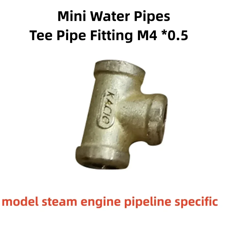 KACIO Caldeira Modelos Pipes, Thread Tee Pipe, Elbow Pipe Fitting para KACIO Steam Engine, Acessórios modelo, M4 * 0.5