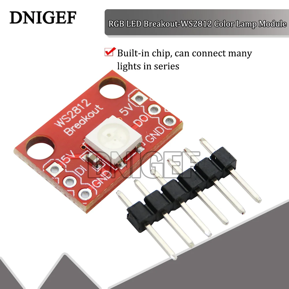 10PCS RGB LED Breakout-WS2812 Color Lamp Module Single-line Interface Full-color LED