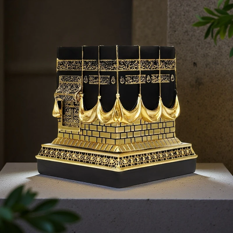 Kaaba Mecca Black House Model Living Room Ornament Resin Crafts Saudi Tourism Souvenirs Hot