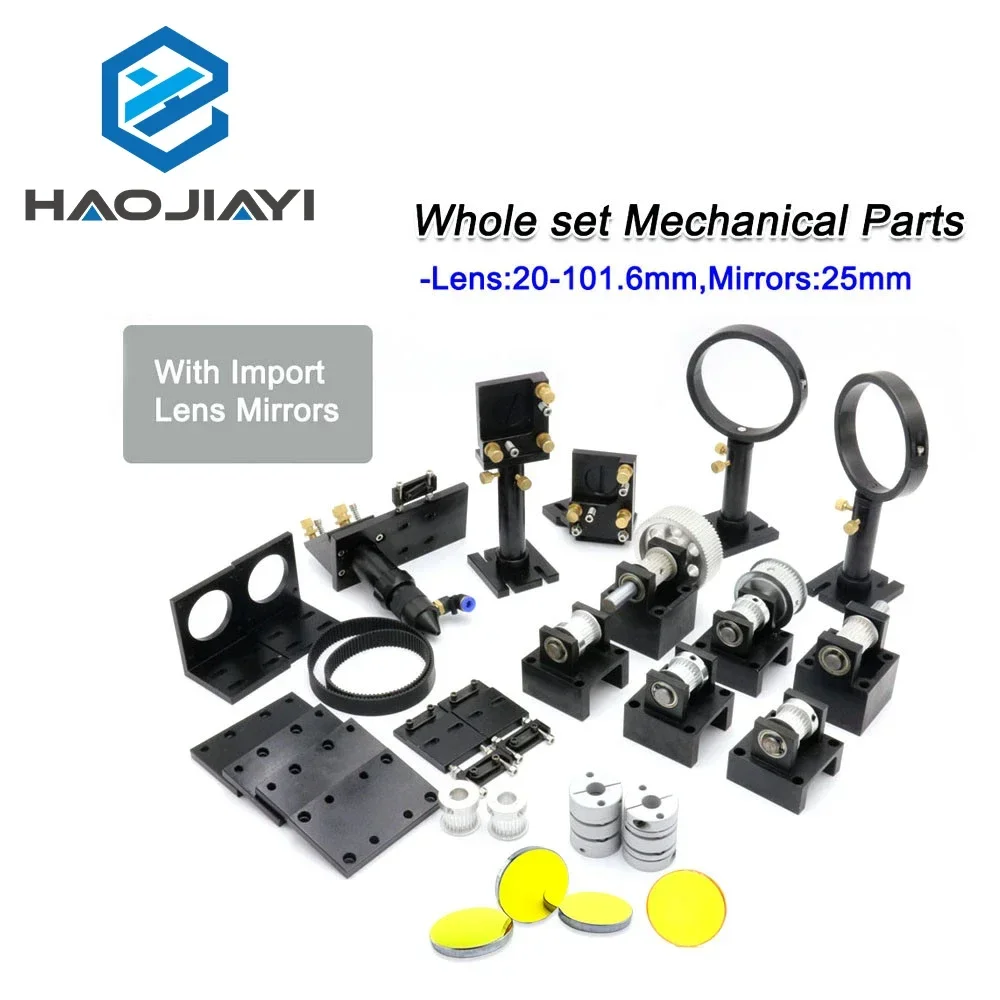 

HAOJIAYI Co2 Детали для лазерной резки для DIY CO2-лазерный станок с фокусными линзами ZnSe 20-101,6 мм и зеркалом 25 мм