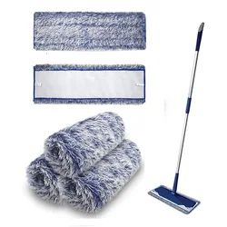 Microfiber Dusting Mop Pad Replacement, Dry and Wet Mop Cloth, Bona Flat Mop Swabber Cleaning Pad, 1 Pc, 2 Pcs, 3Pcs