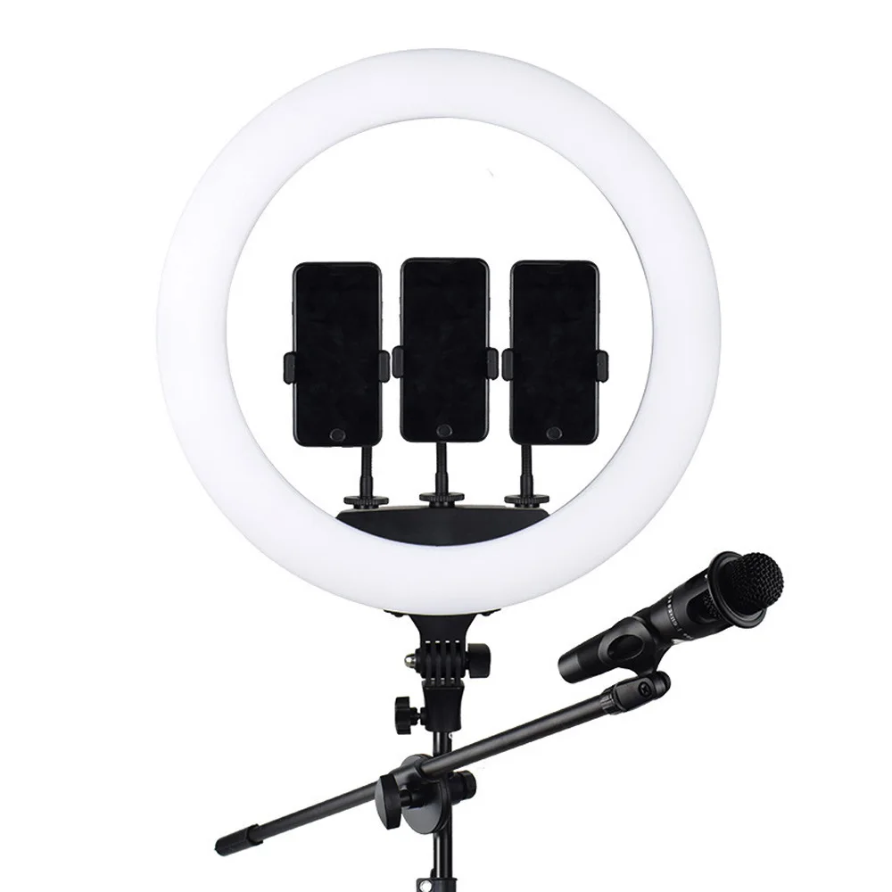 18 inch live broadcast ring light dual color temperature LED Internet celebrity soft light (excluding tripod)