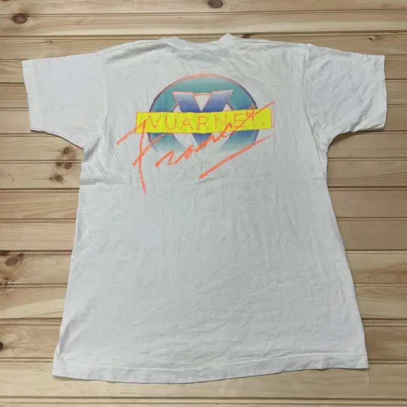 

Винтажная футболка Vuarnet France 1989 80-х годов, белая, 100 хлопок, большой размер