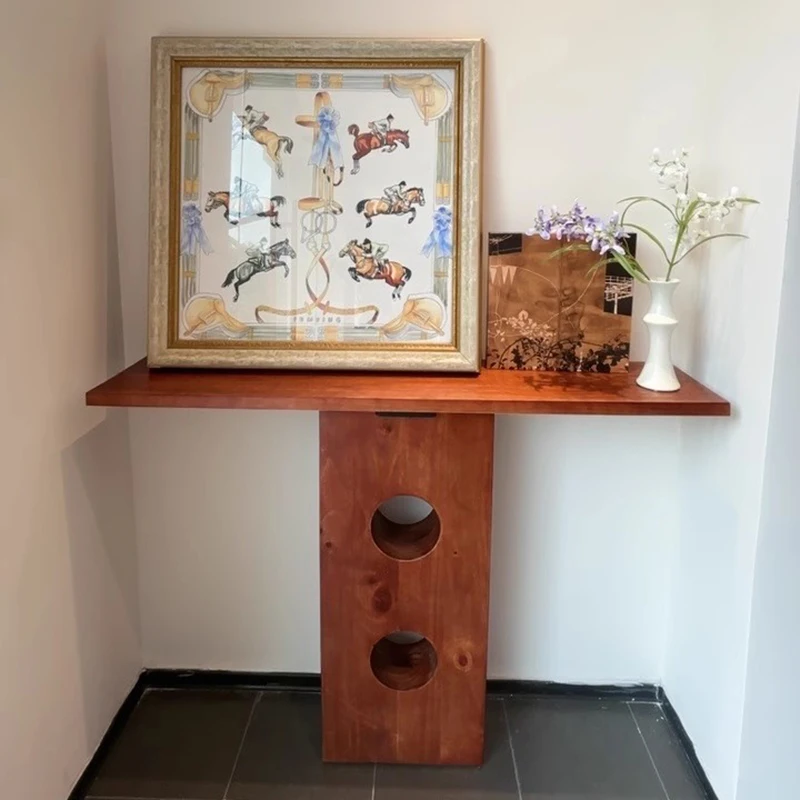 

For Vintage Thin Console Table Rustic Elegant Classic Rectangular Console Beauty Glamour Console Meuble Furniture Living Room