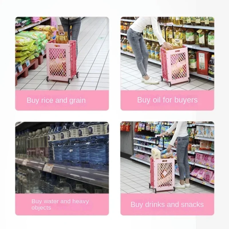 รถเข็นช็อปปิ้งแบบพกพารถเข็นกล่องพับได้รถเข็นช็อปปิ้งรถเข็นน้ำหนักเบาสิ่งประดิษฐ์กระเป๋านักเรียนรถเข็นขนาดเล็กที่จะซื้อ