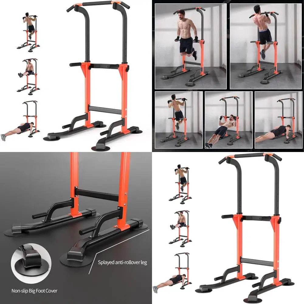 

Pull Up Dip Station For Home Gym Strength Training Fitness Workout Station Chin-Ups Push-Ups Pull-Ups Dip-Ups 330LBS T055CDC