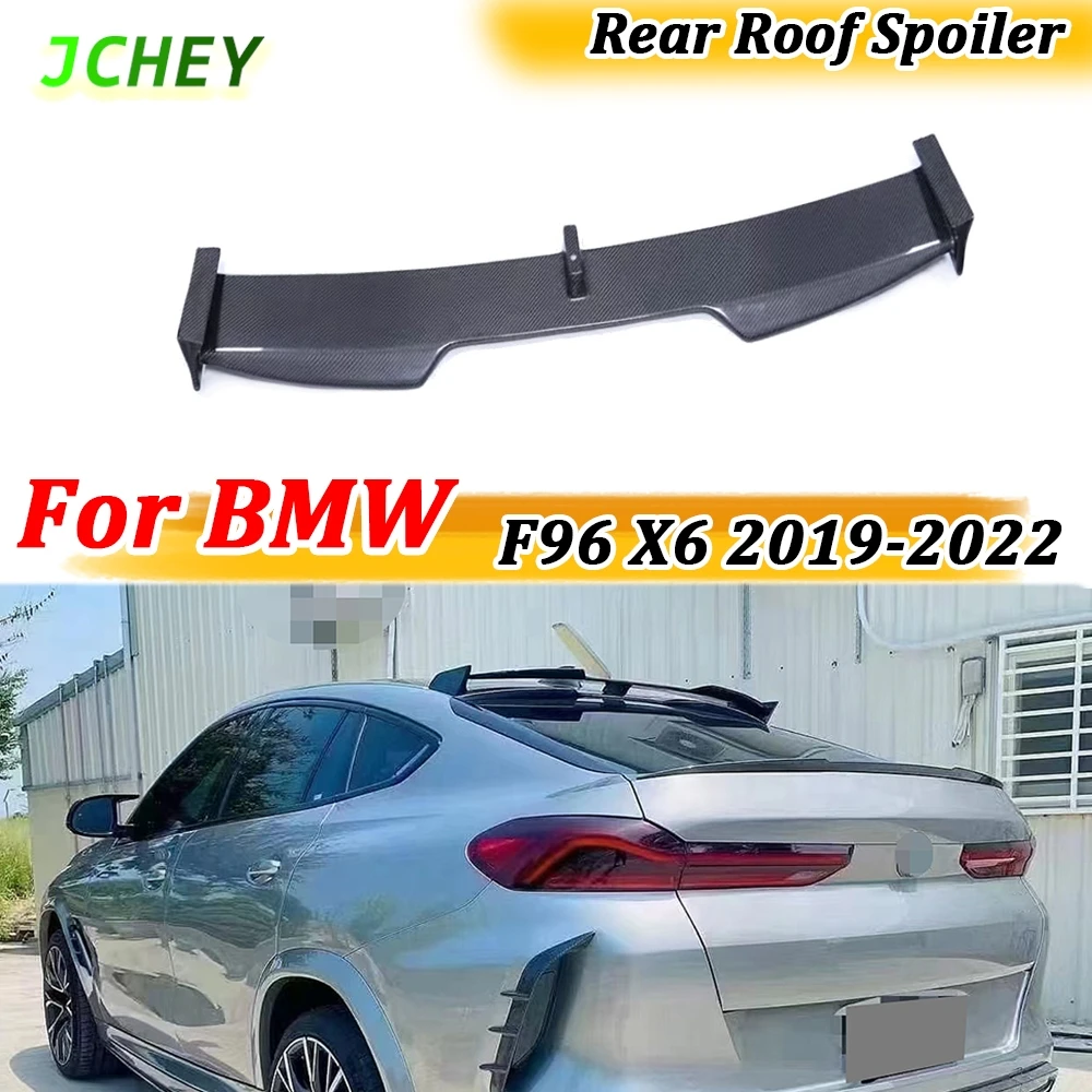 

Carbon Fiber Rear Trunk Lip Spoiler Roof Windows Tirm for BMW F96 X6 2019 2020 2021 2022 FRP Car External Decoration Accessories