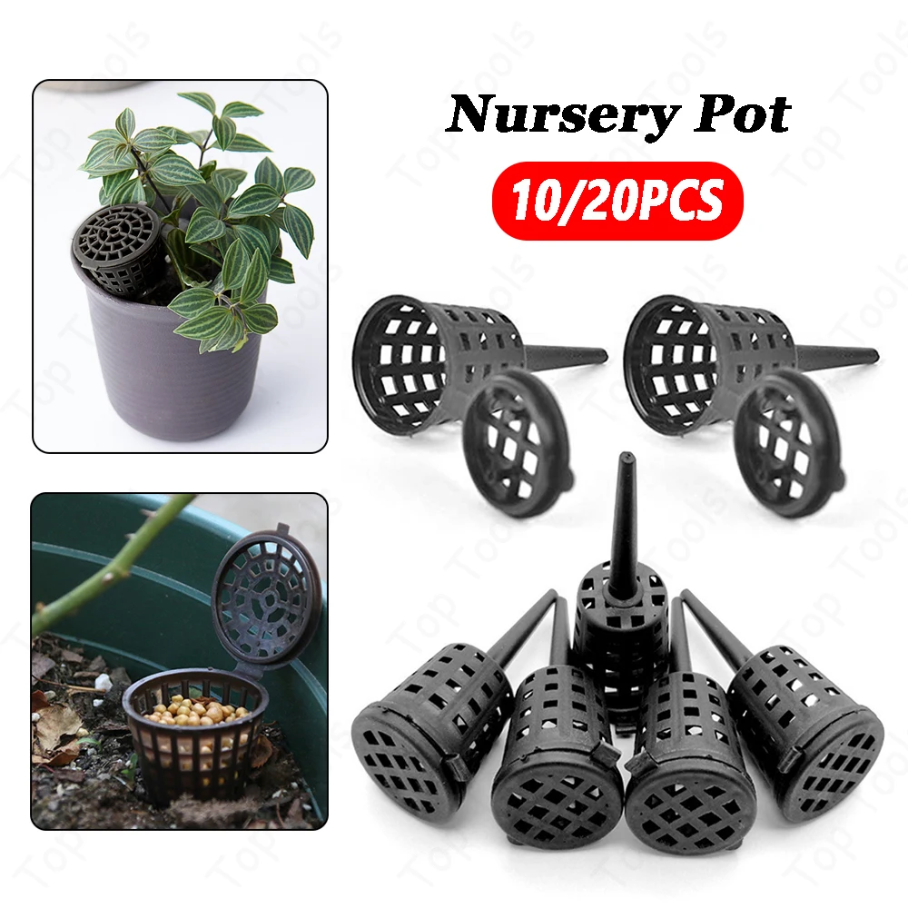 

10/20 шт., коробка для удобрений, инструмент для бонсай, крышка для удобрений, корзина, купольный чехол, пластиковый чехол для растений, портативные детские горшки, садовые инструменты