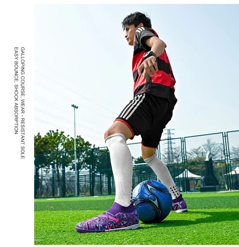 Fußballschuhe für Herren, professionelle Fußballschuhe, Outdoor-Futsal, Unisex, für Rasenplätze, atmungsaktiv, für Training und Wettkämpfe, rutschfeste Fußballschuhe für Gras. – Detail 10