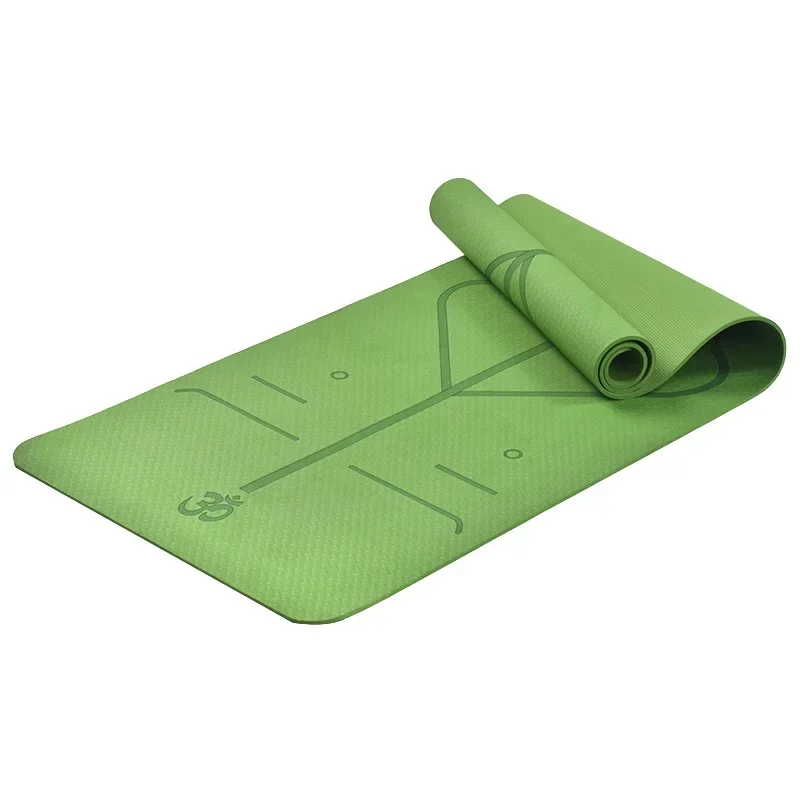 Estera de Yoga de 180x70x0,3 Cm, silenciosa, con absorción de impacto, antideslizante, para ejercicio de baile, Fitness, estera de cuerda para saltar gruesa y ensanchada