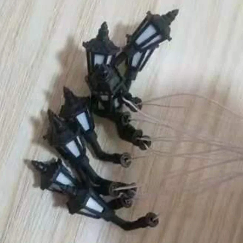 10 Stücke HO Maßstab HO Maßstab 1:100 Modell Eisenbahn 3 V LED Straßenlaterne Wandleuchte Eisenbahn Für Home Ornament Laternenpfahl Wandleuchten