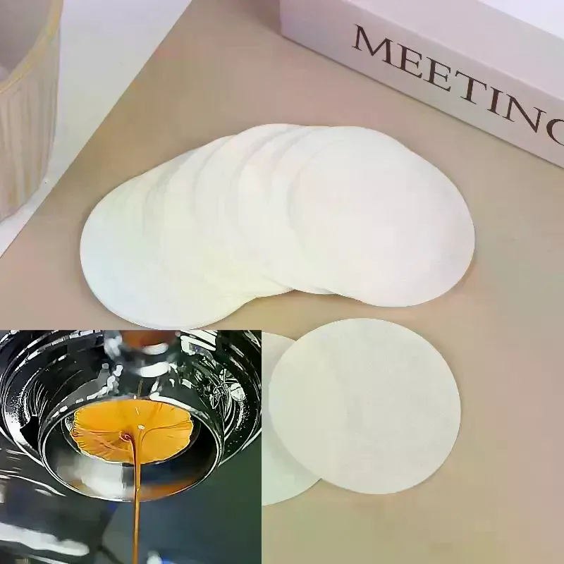 100/500Pcs 51/53/54/58mm Unbleached Espresso Filter Coffee Paper Filter Puck Screen Portafilter Paper For Breville Barista