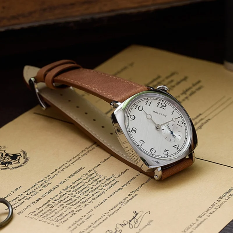 Baltany 2025 Neue Herren-Quarzuhr VD78 38 mm, reproduziert von Vc 1921, wärmebehandelte blaue Zeiger, Vintage, wasserdicht, Reloj Hombre