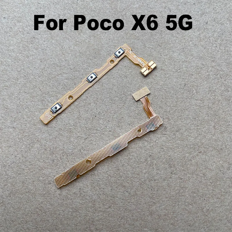 1PCS For Xiaomi Poco X6 PRO 5G Power Volume Button Side Key Switch ON OFF Control Button Flex Cable