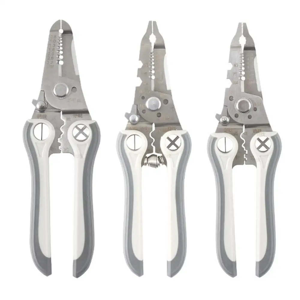 7inch Multifunctional Wire Stripper Portable Wire Stripping Pliers Crimping Electrician Cutting Pliers