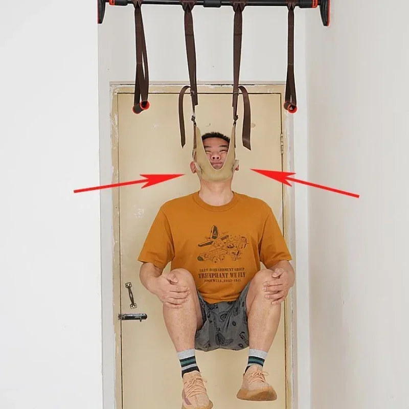 Leather Suspension Neck Strengthening Stretch Frame Home Outdoor Correction Neck Joint Adjustable Sling Cervical Traction Belt