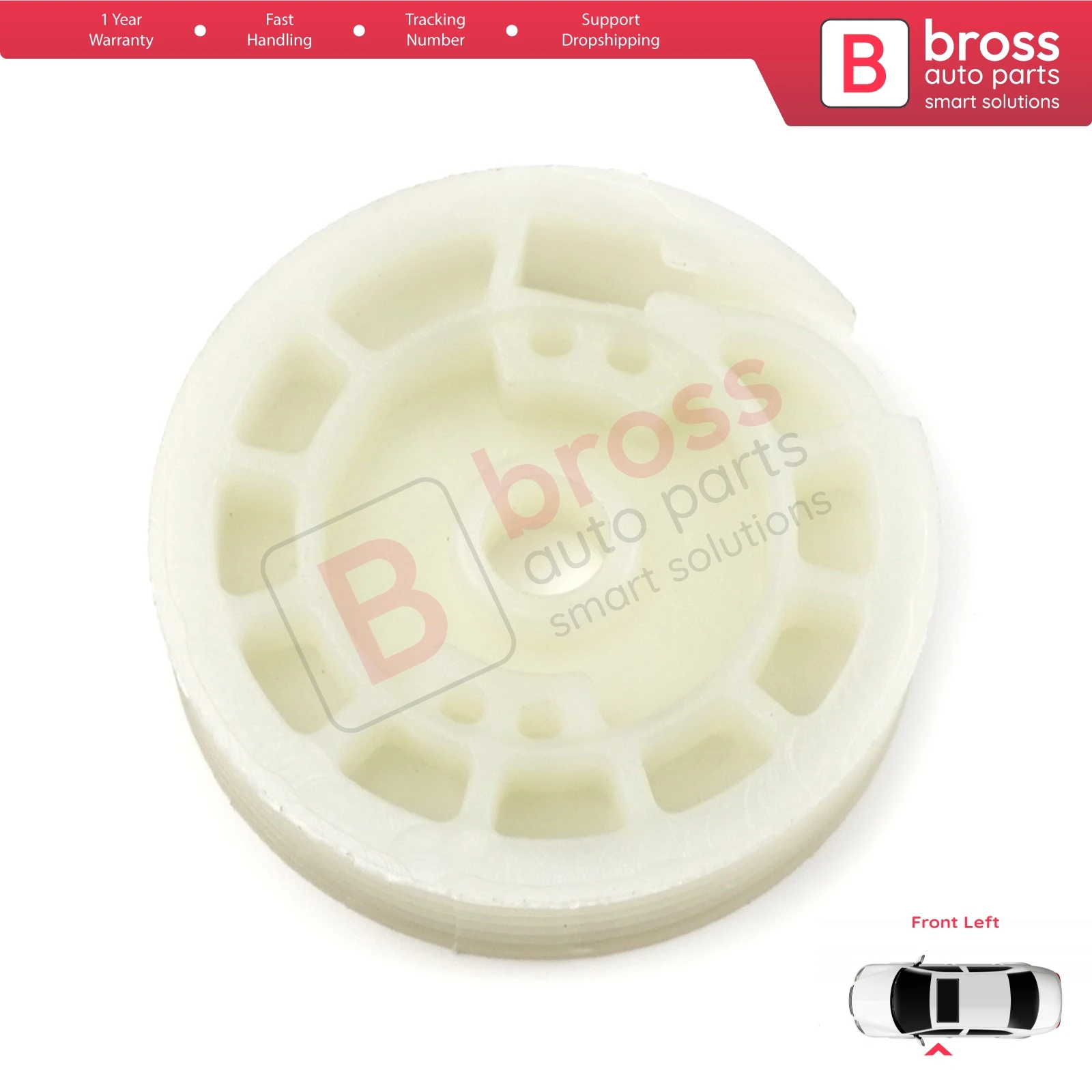 Bross Auto Parts BWR850 Electrical Power Window Regulator Wheel Front; left Door for Peugeot 306 1993-2002 2/3 and 4/5 Doors