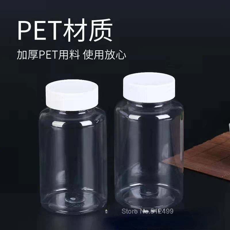 30/50/100ml Leere Füllkapsel-Flasche Transparente Plastikflasche mit Weitem Hals und Verschlusskappe zur Abfüllung – Detail 1