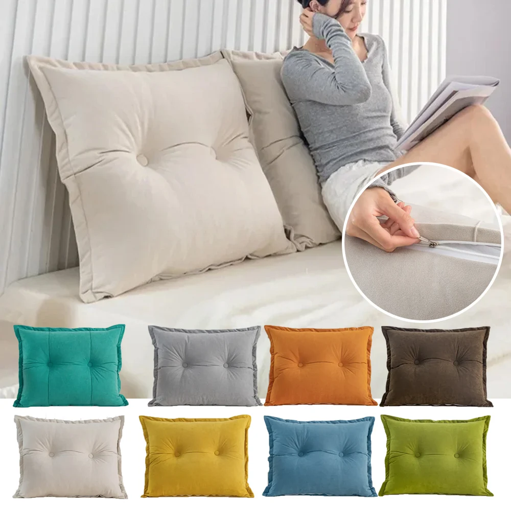 

1PC Headboard Wedge Bed Daybed Backrest Rest Reading Pillow Backrest Positioning Support Bolster Cushion with Removable Cover