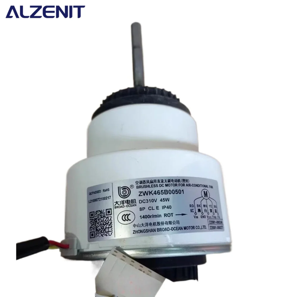 

New For TCL Air Conditioner Indoor Unit DC Fan Motor ZWK465B00501 DC310V 45W 1400r/min Conditioning Parts