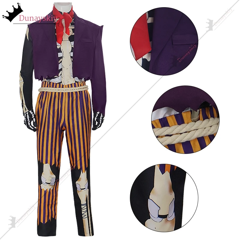 Anime Hector Rivera Cosplay Costume 2024 Halloween Cosplay Coco Suit Skeleton cosplay Clothing Great-grandfather Outfits Man Cos