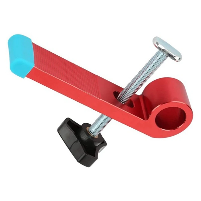 T-Shaped Wooden Clip Aluminum Alloy T-Shaped Wooden Clip Red Chute Track Limiter Carpentry Positioning Limiter-B Durable