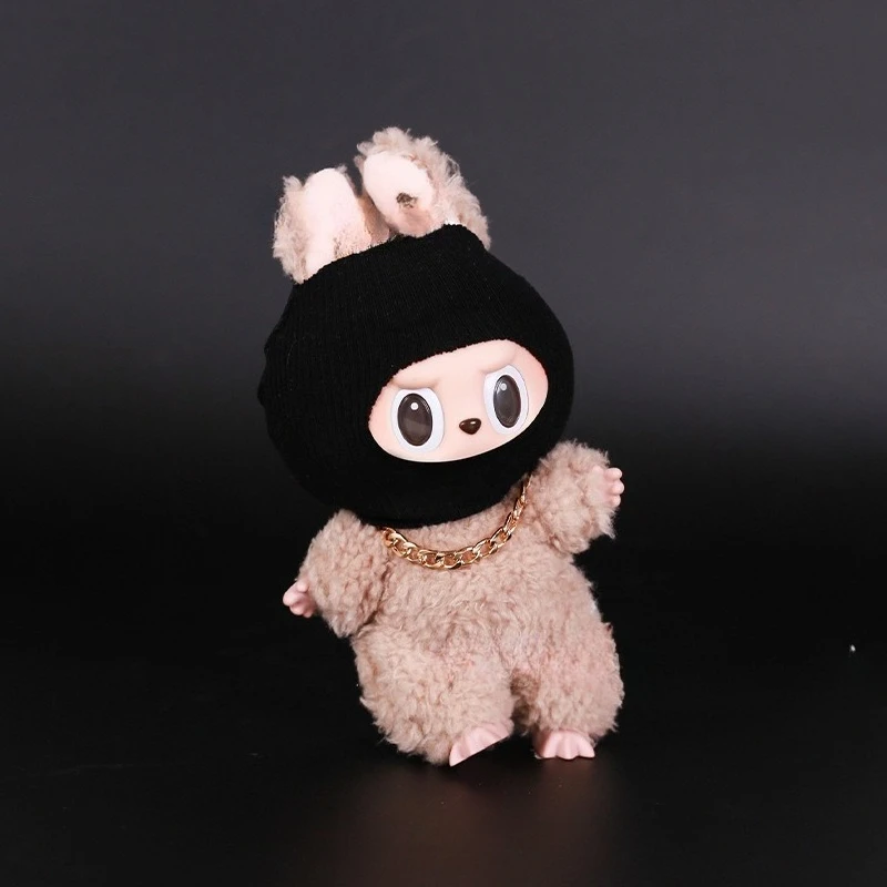 

Clothes only] labubu doll doll head plush doll funny head big gold necklace barbies адежда для барби barbies my melody