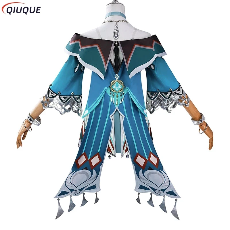 

Game Genshin Impact Cosplay Lan Yan Cosplay Costume Lanyan Cosplay Wig Shoes Halloween Carnival Party Outfit Women Dress Suit
