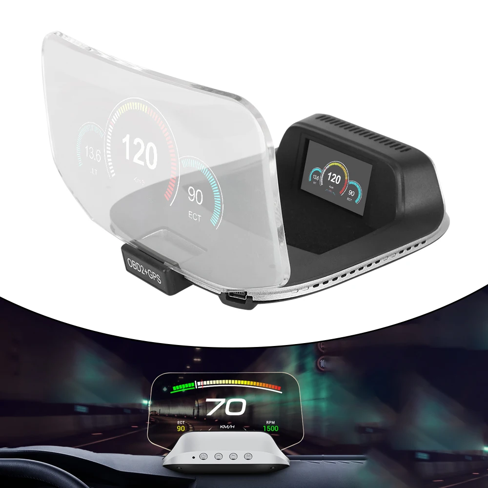 

Car Electronic Car Accessories Navigation GPS obd2 Speedometer C3 HUD Head Up Display Auto Projector Hud Protable