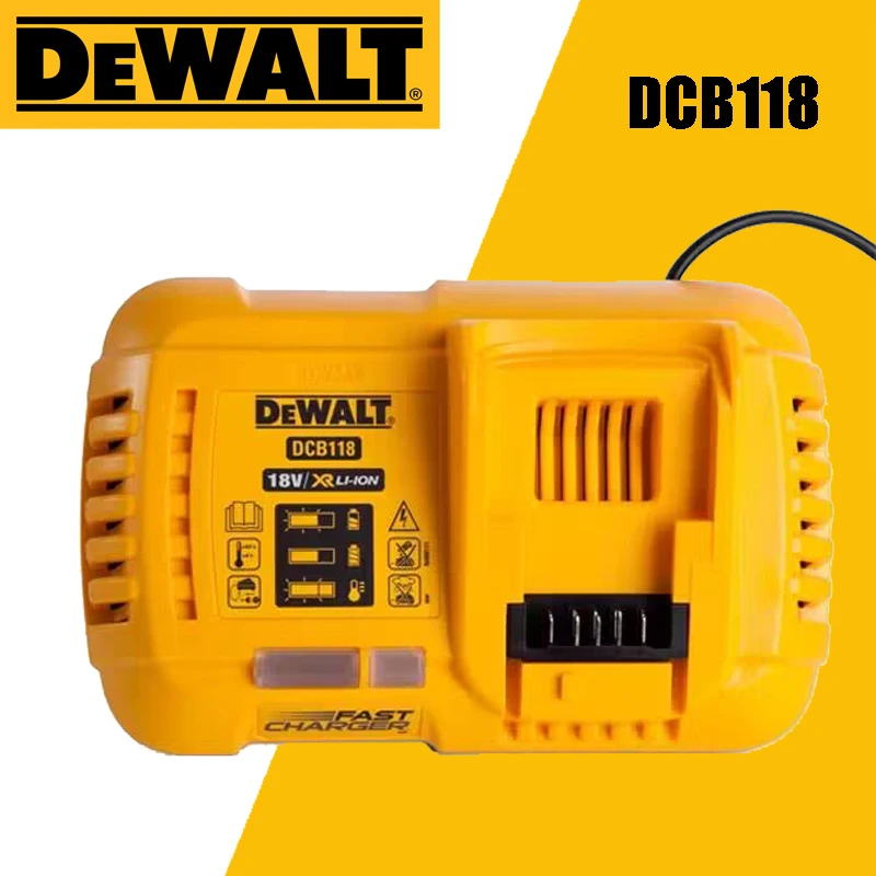 DEWALT Original DCB118 FLEXVOLT 18V 20V Charger Rapid Charge Internal Fan Cooled Lithium Battery Only applicable 220V Charger