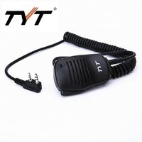 NEW 2pin PTT MIC Speaker Microphone for Radio Walkie Talkie TYT/Tytera DM-UVF10 BaoFeng UV-5R UV-82 888S