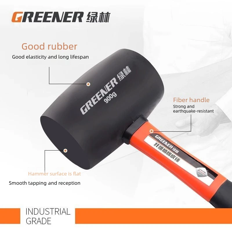 Solid rubber hammer for tile installation ideal tool for flooring and tile fitting with high quality and durable design cheap