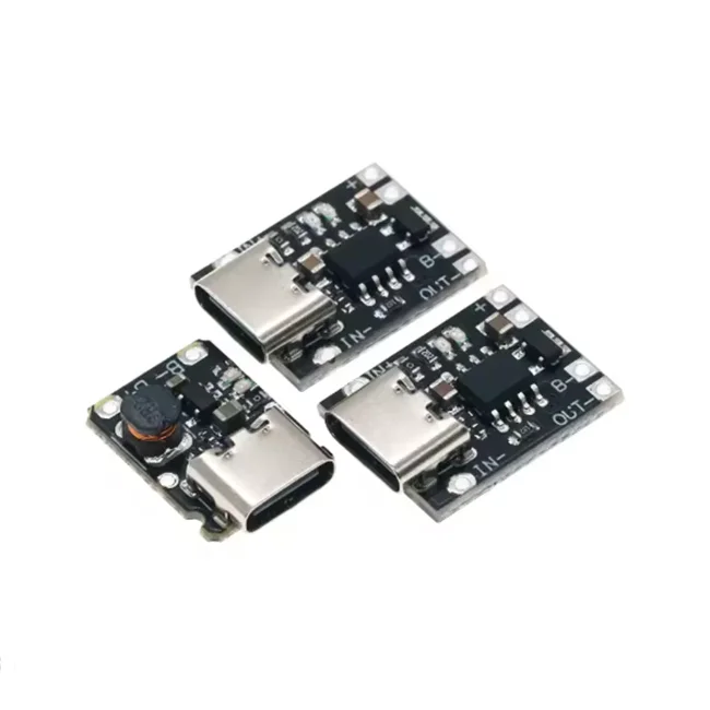 5V charging and discharging integrated module 3.7V 4.2V 18650 lithium battery charging boost power protection Type-c