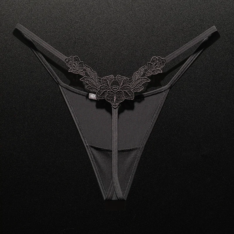 Floral Embroidery Sexy G String Underwear Women Panties T-Back Briefs Female Lingerie Erotic Girls Thongs Bikini Size S-XXL