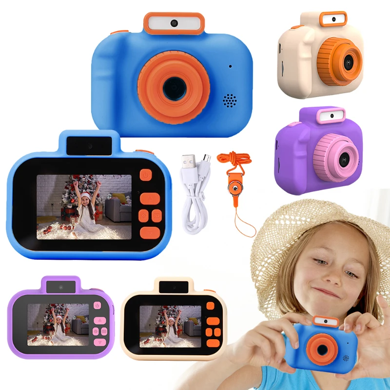 4000W Kids Camera Digital Toy Children Camera High Definition Front Rear Dual Camera 2 Inch HD IPS Screen USB Charging Recommend